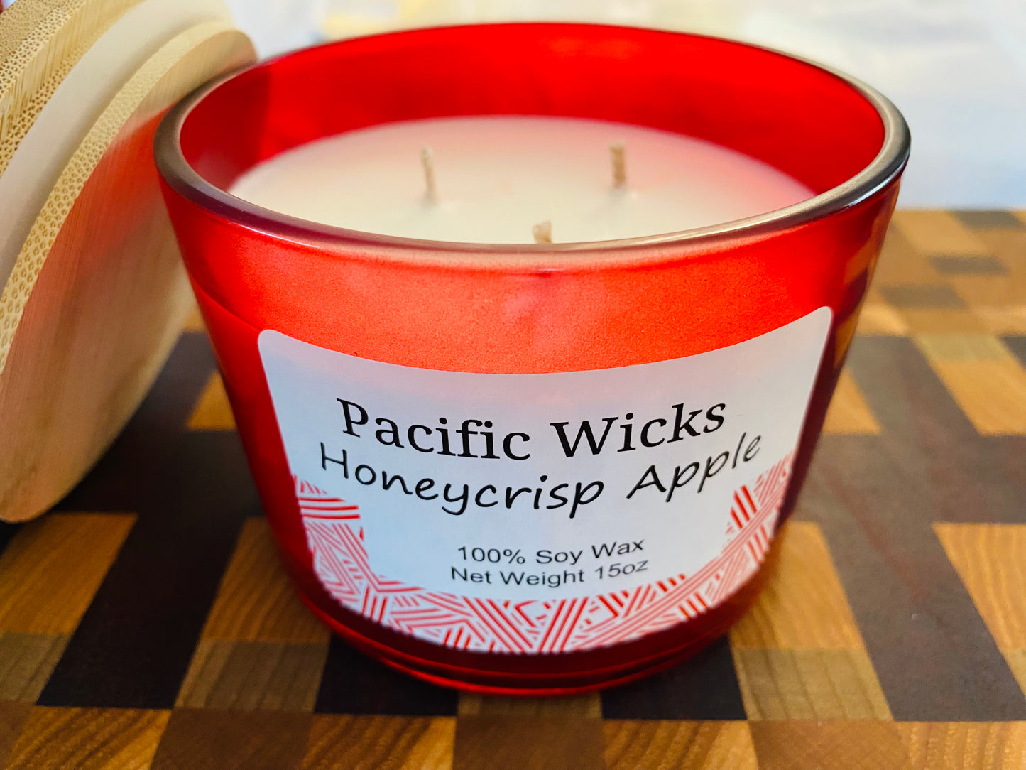 Honeycrisp Apple 3 Wick Soy Candle