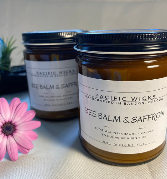 Bee Balm and Saffron soy Candle