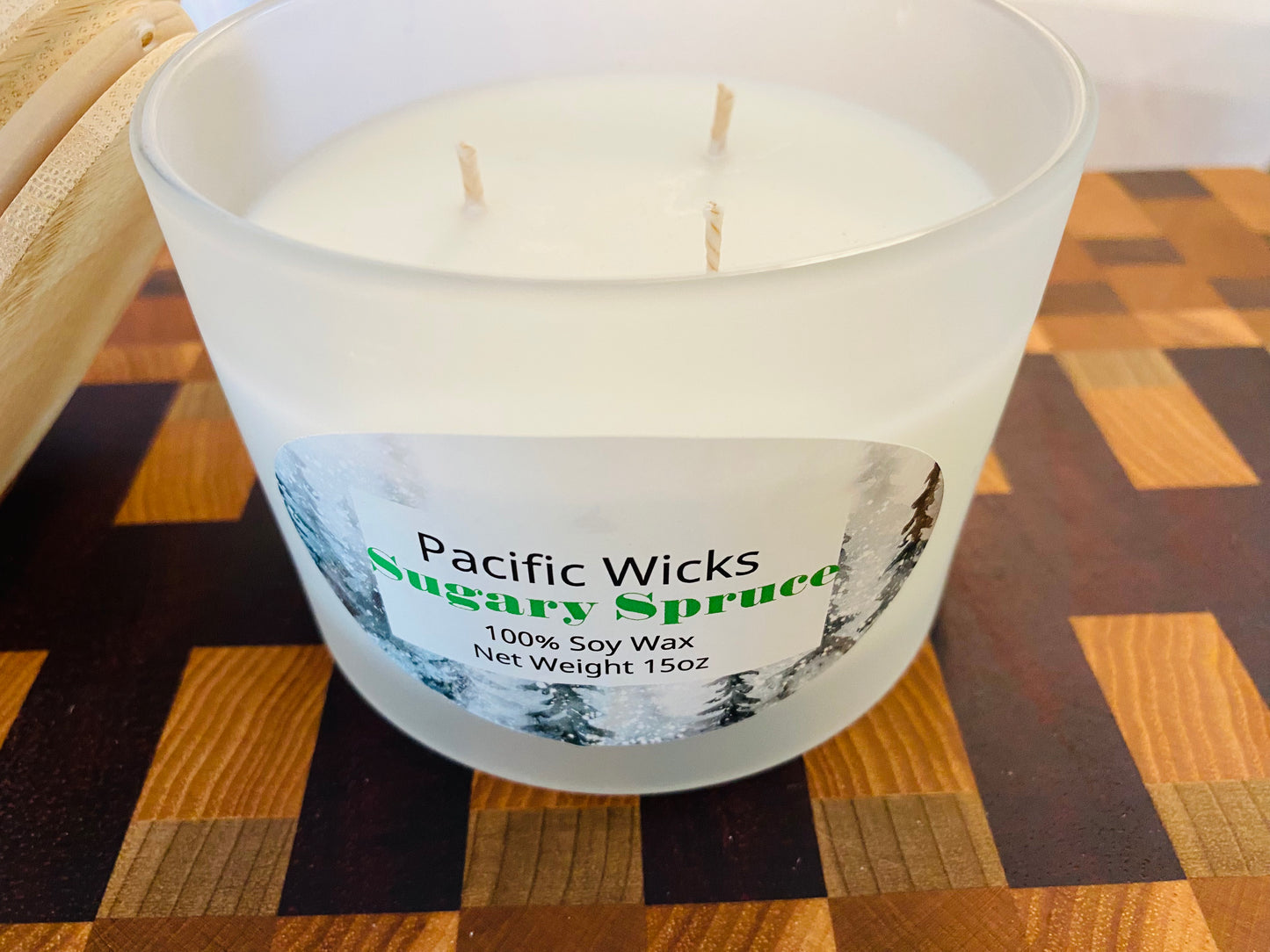 Sugary Spruce 3 Wick Soy Candle