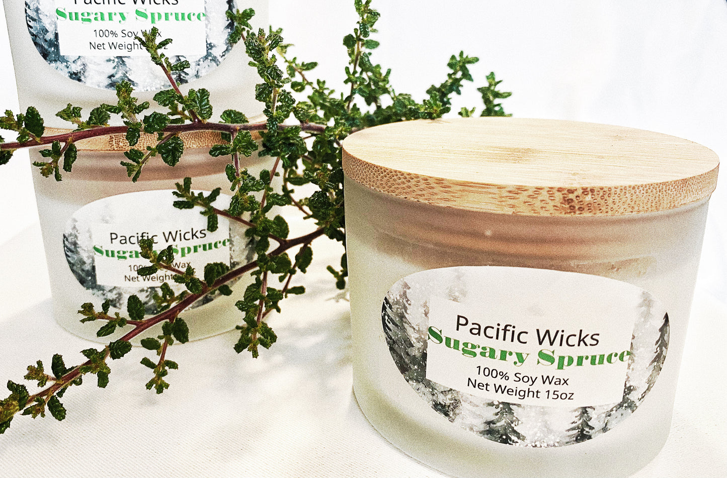 Sugary Spruce 3 Wick Soy Candle