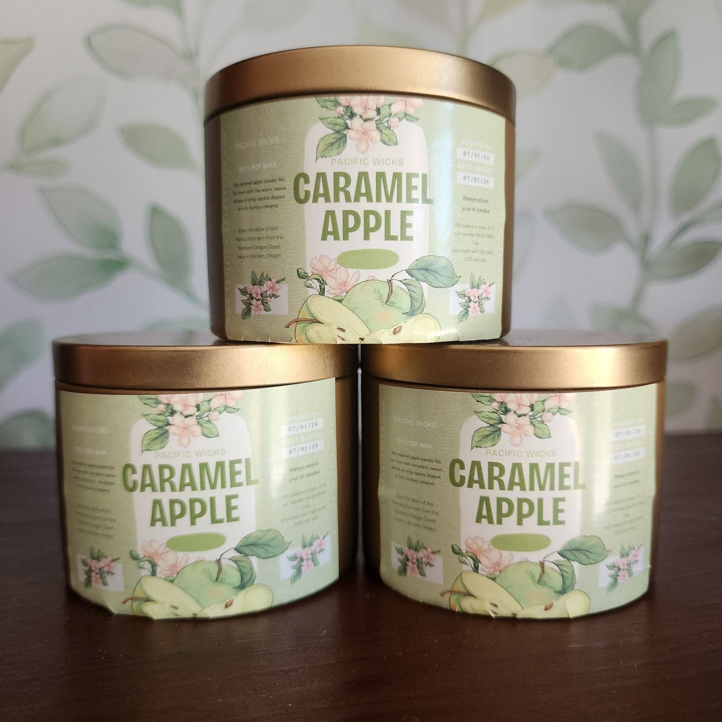 Caramel Apple Soy Candle In Copper Tin